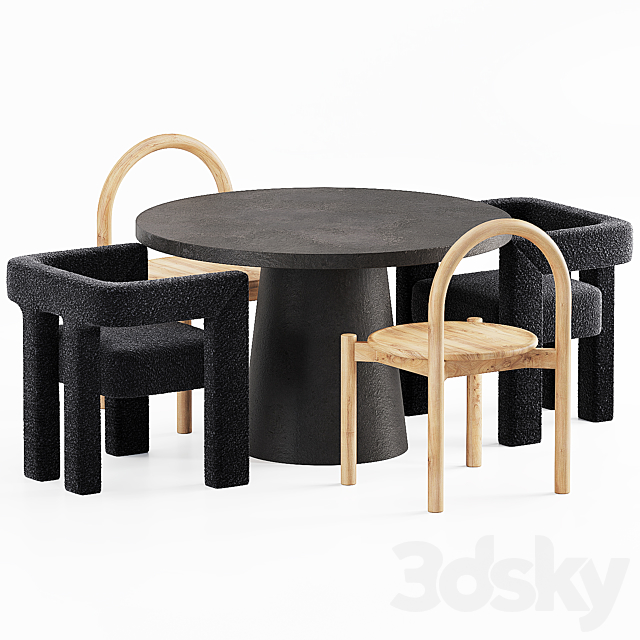 Crate and Barrel Dining set 3DSMax File - thumbnail 5