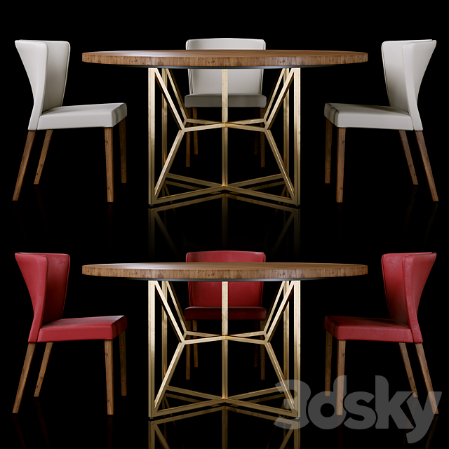 Crate & Barrel Dining 3DSMax File - thumbnail 1