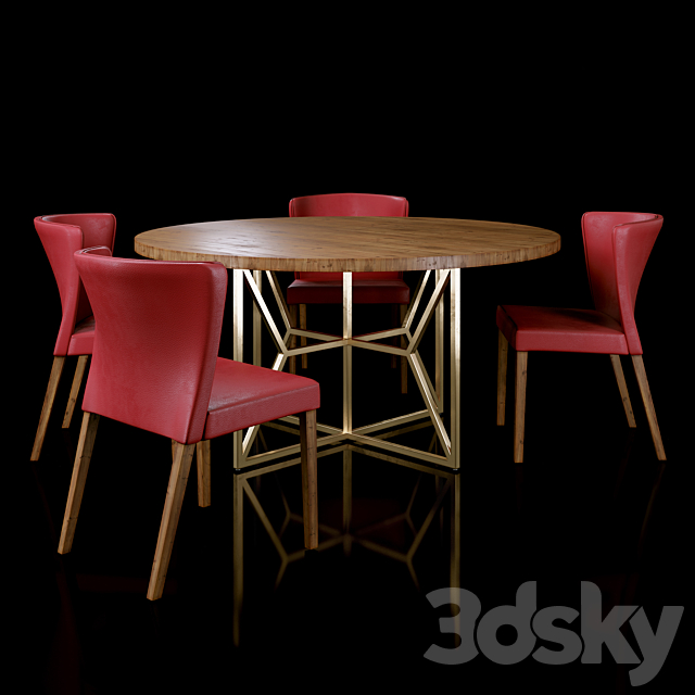 Crate & Barrel Dining 3DSMax File - thumbnail 2