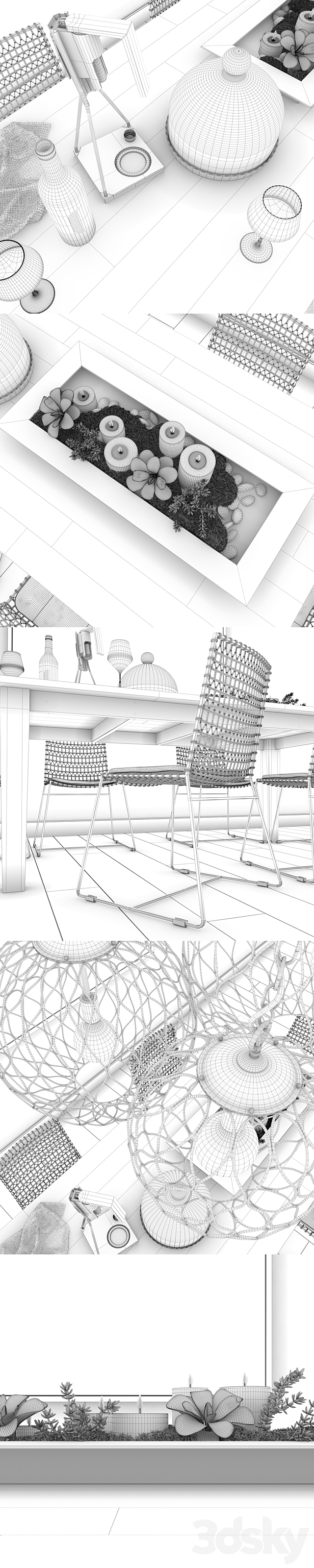 Crate & Barrel Dining Room 3DSMax File - thumbnail 3