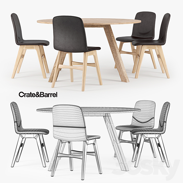 Crate & Barrel Table 3DSMax File - thumbnail 1