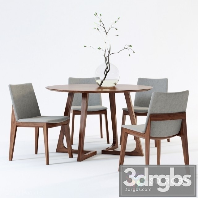 Cress Round Dining Table 3dsmax Download - thumbnail 1