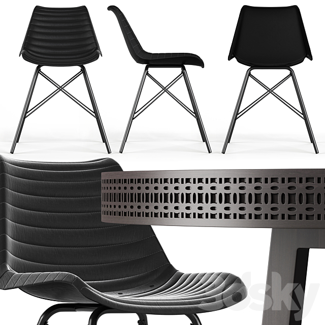 Cult Living Dexter Chair and Zephyr Table 3DS Max Model - thumbnail 2