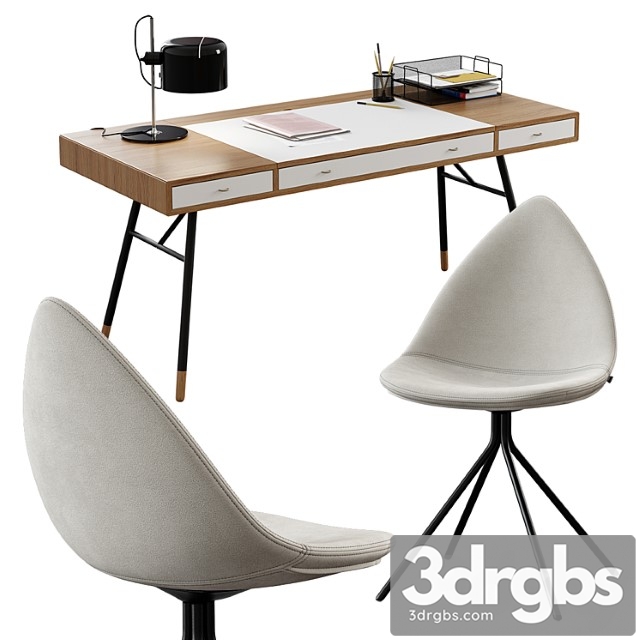 Cupertino table + ottawa chair 3dsmax Download - thumbnail 1