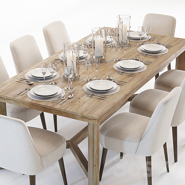 Curations Limited Gernoble & Torino table set 3DSMax File - thumbnail 2