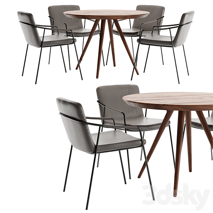 DAN-FORM – Boto Chair + Pheno Table 3DS Max Model - thumbnail 1