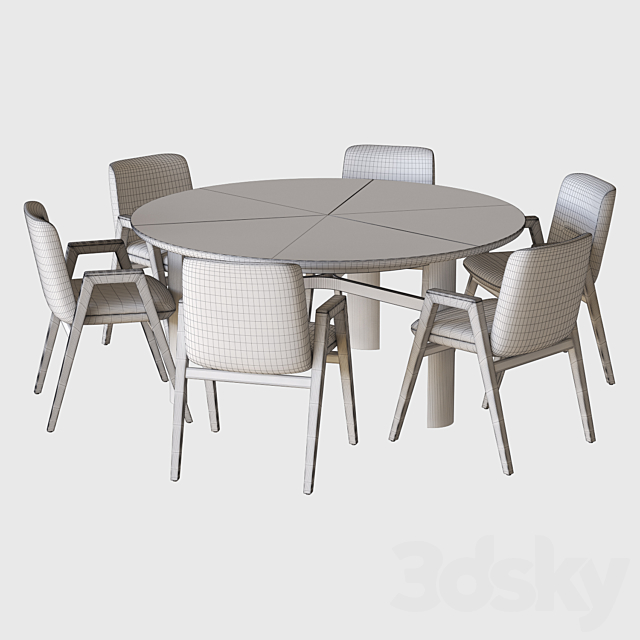 dan table and lance chair minotti 3DSMax File - thumbnail 3