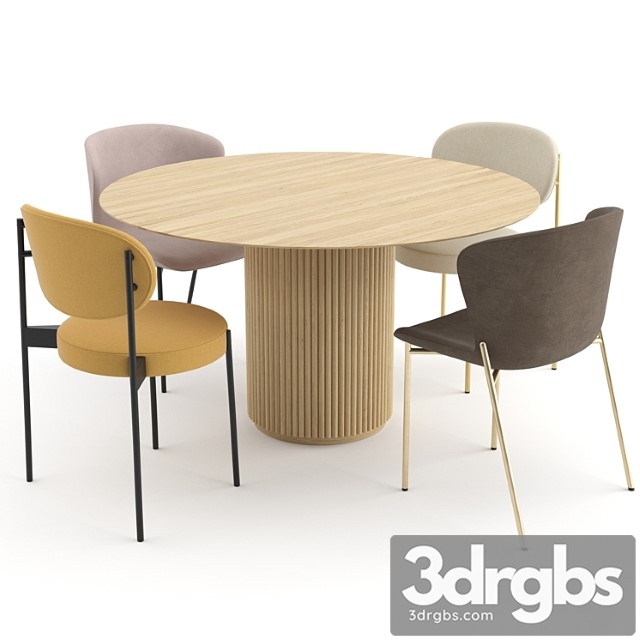 Danish Dinning Set 3dsmax Download - thumbnail 1