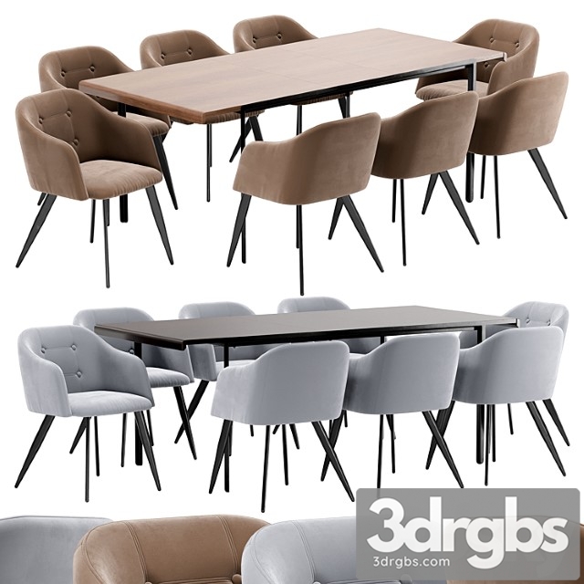 Dc-9505 dining chair and nadyria table - thumbnail 1