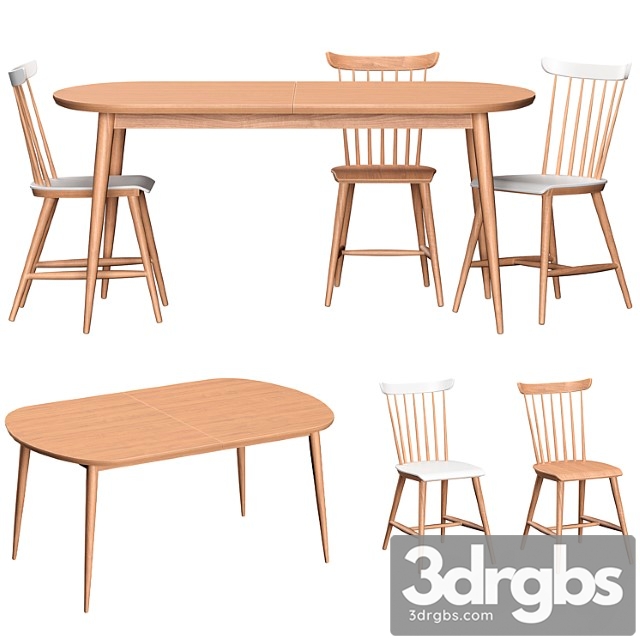 Deauville table and chairs - thumbnail 1