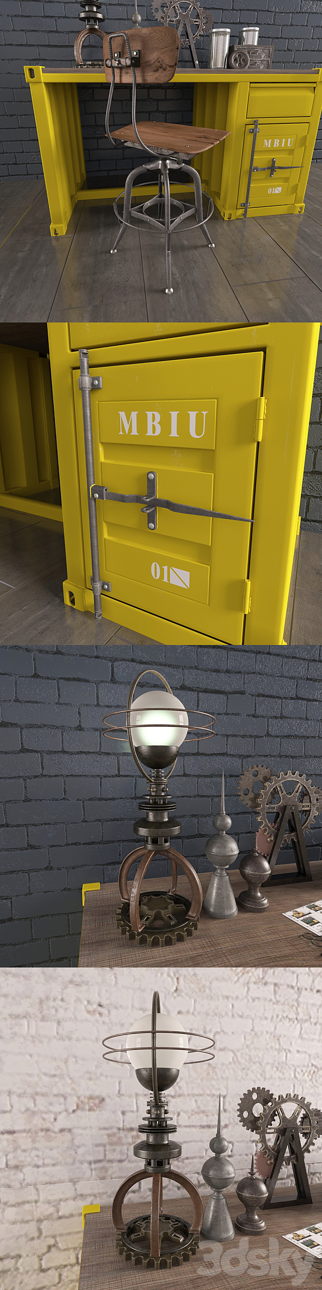 Decorative set Loft_02 3ds Max - thumbnail 2