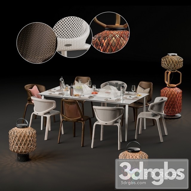 Dedon Diningroom Set 3dsmax Download - thumbnail 1