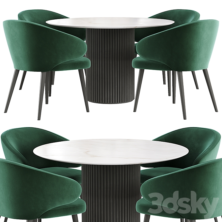 Deep House Bilbao Palais Royal dining table 3DS Max Model - thumbnail 1