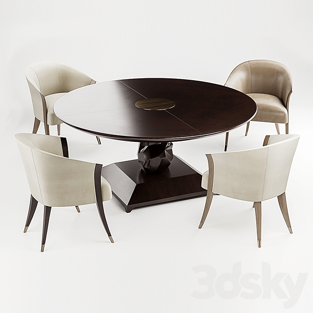 Delilah chair and Daliesque table by Christopher Guy 3DSMax File - thumbnail 1