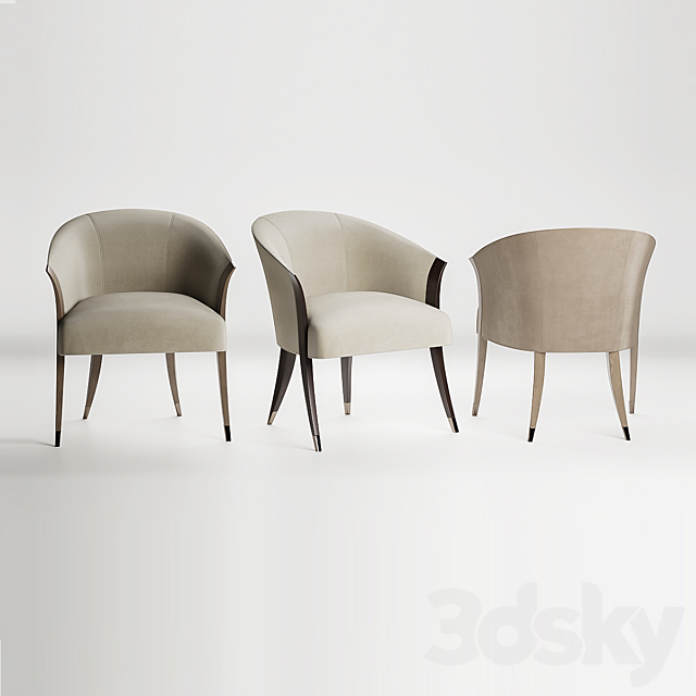 Delilah chair and Daliesque table by Christopher Guy 3DSMax File - thumbnail 2