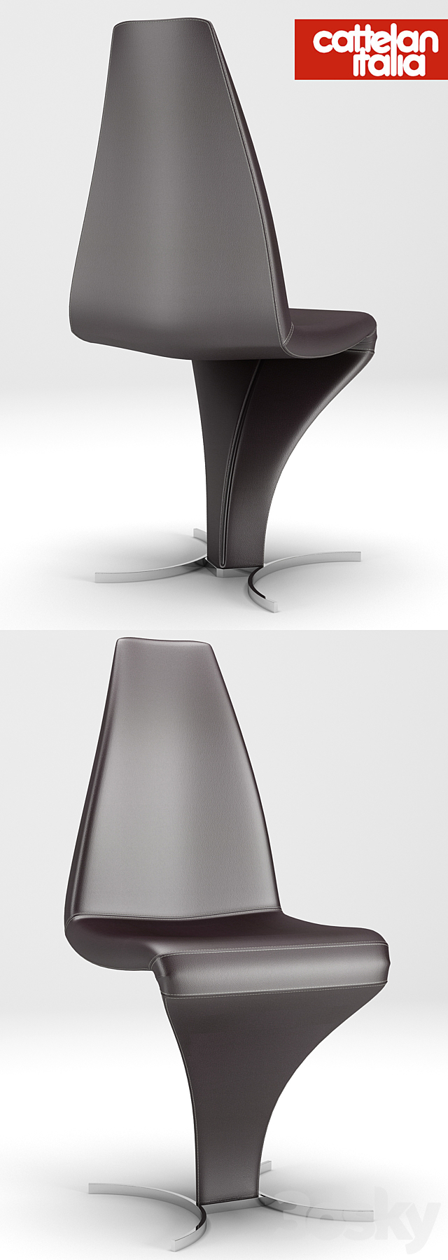 Desk-chair Eliot-betty Cattelan Italia 3DS Max Model - thumbnail 2