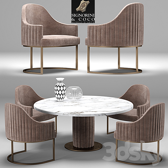 Desk-chair Isabel-Byron. Signorini & Coco 3DSMax File - thumbnail 1