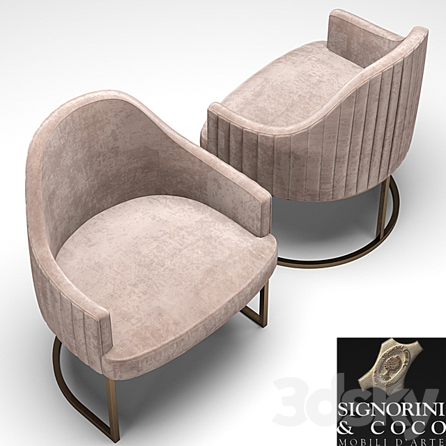 Desk-chair Isabel-Byron. Signorini & Coco 3DSMax File - thumbnail 2