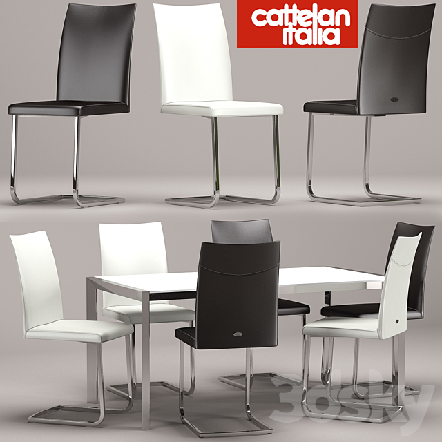 Desk-chair Pedro-Janet Cattalan Italia 3ds Max - thumbnail 1