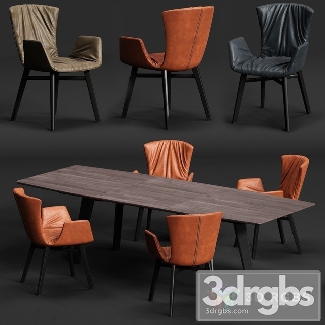 Dexter Armchair Fontana Table 3dsmax Download - thumbnail 1