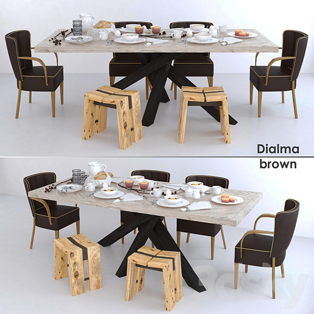 Dialma brown set 3DSMax File - thumbnail 1