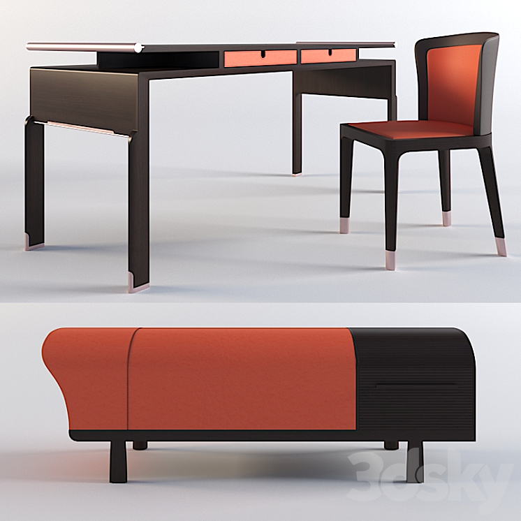 Dimensione Chi Wing Lo 01 furniture set 3DS Max - thumbnail 1