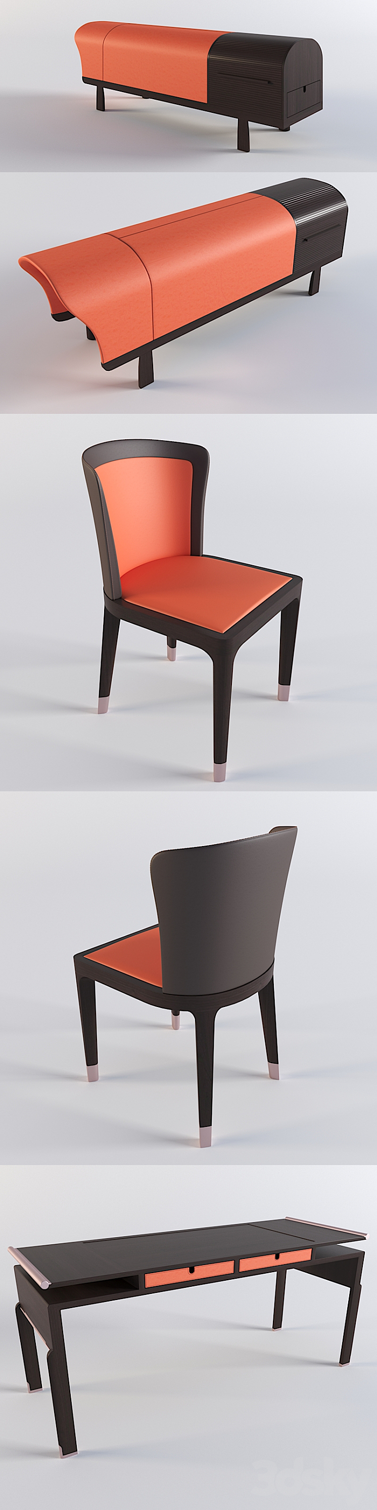 Dimensione Chi Wing Lo 01 furniture set 3DS Max - thumbnail 2