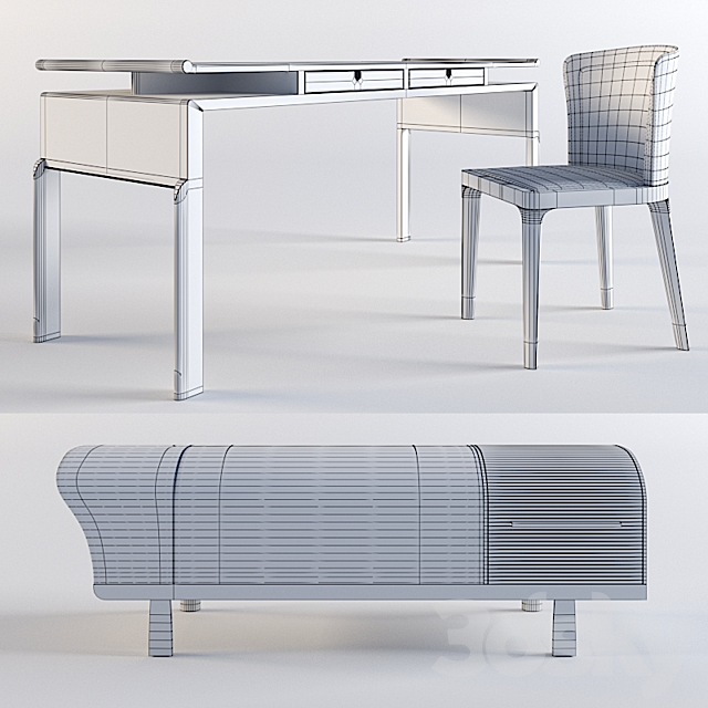 Dimensione Chi Wing Lo 01 furniture set 3DSMax File - thumbnail 3