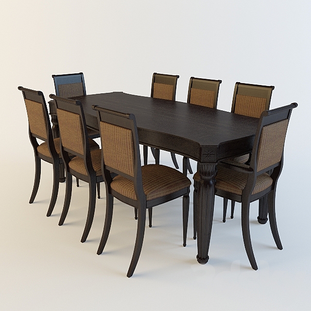 Dining at 8 persons 3DSMax File - thumbnail 1