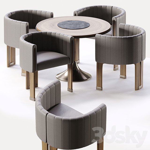 dining chair 3DS Max Model - thumbnail 2