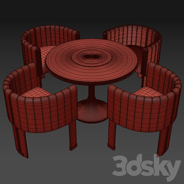 dining chair 3DS Max Model - thumbnail 3