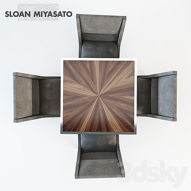 Dining chair Radia by Sloan Miyasato 3DSMax File - thumbnail 2