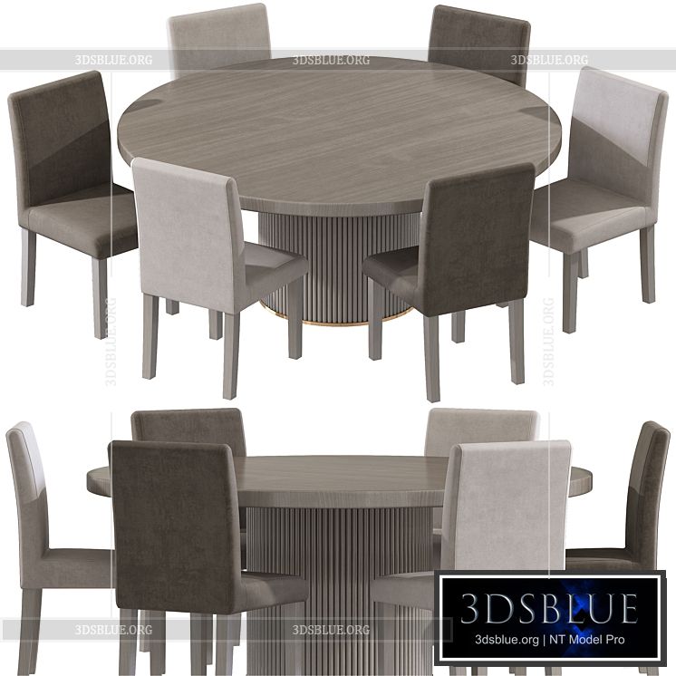 Dining Chairs \/ Table N_51 3DS Max - thumbnail 3