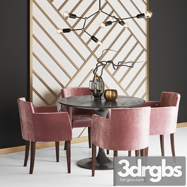 Dining group 2 2 3dsmax Download - thumbnail 1