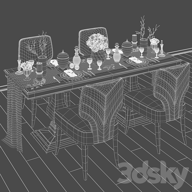 Dining group 3DSMax File - thumbnail 3