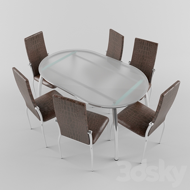 Dining Group 3DSMax File - thumbnail 1