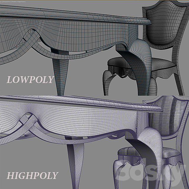 Dining group Brevio salotti _ paola 3DSMax File - thumbnail 3