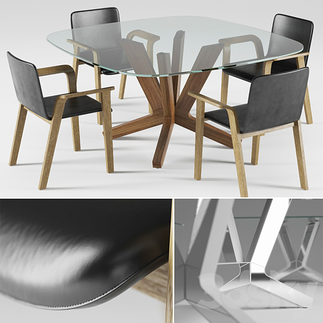 Dining group by Cattelan Italia 3ds Max - thumbnail 2