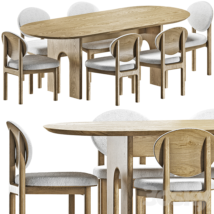 dining group Cloud 3DS Max Model - thumbnail 1