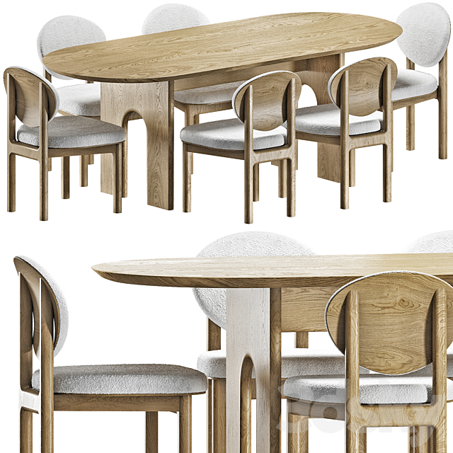 dining group Cloud 3DSMax File - thumbnail 1