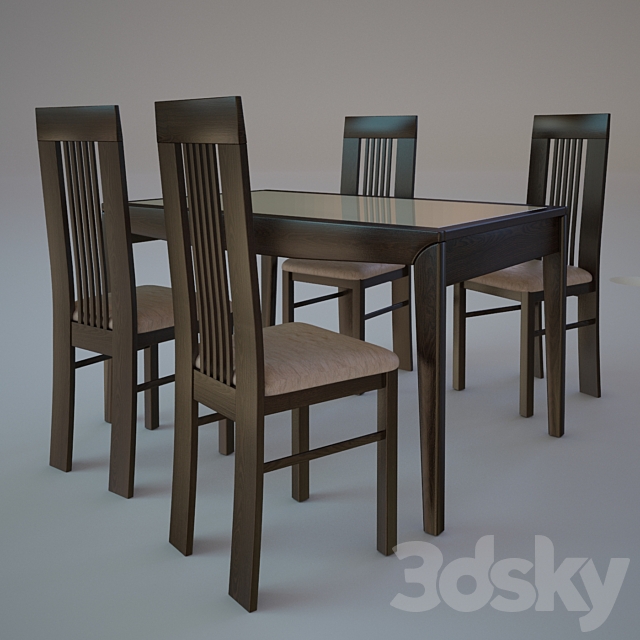 Dining group Fenice. 3DSMax File - thumbnail 1