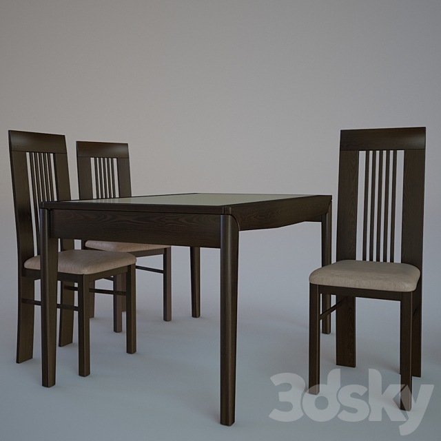 Dining group Fenice. 3DSMax File - thumbnail 2