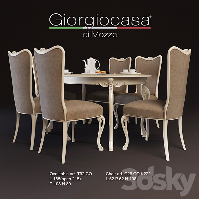 Dining group Giorgiocasa Valpolicella 3DSMax File - thumbnail 1