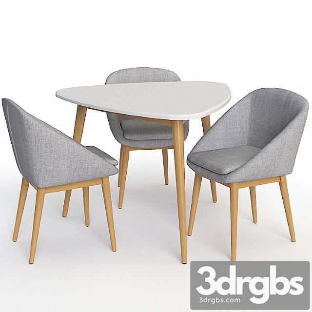 Dining group jimi la redoute. table + chair 2 3dsmax Download - thumbnail 1