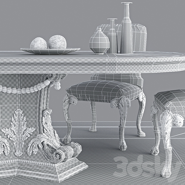 Dining group Roberto Giovannini 3DSMax File - thumbnail 3