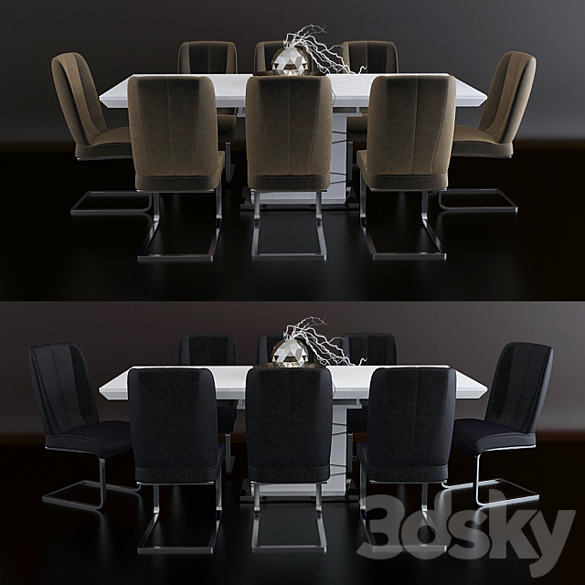 dining room furniture 3DSMax File - thumbnail 1