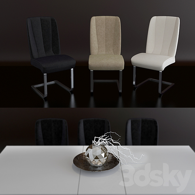 dining room furniture 3DSMax File - thumbnail 2