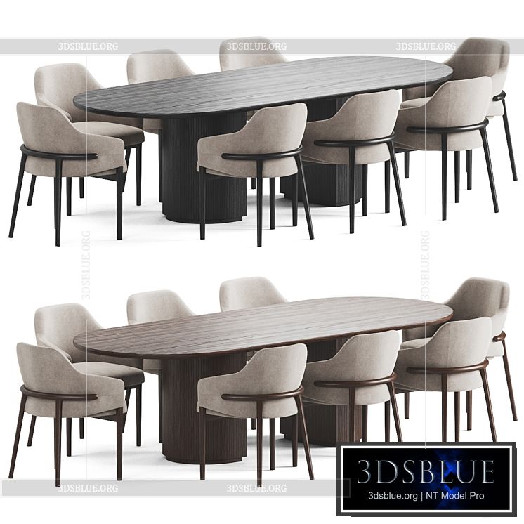 Dining Set 01 3DS Max - thumbnail 3