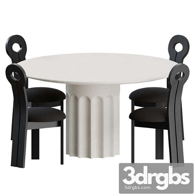 Dining Set 01 by Lulu and Georgia 3dsmax Download - thumbnail 1