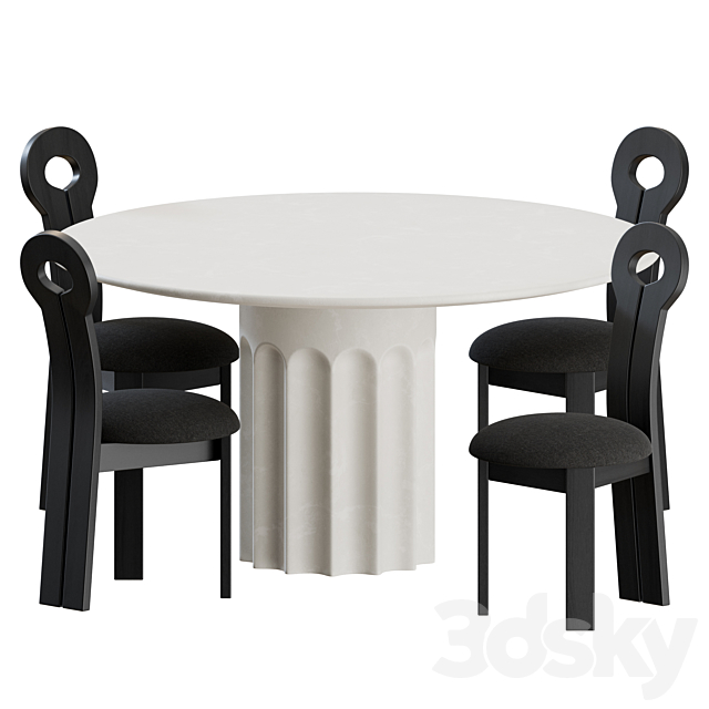 Dining Set 01 by Lulu and Georgia 3DSMax File - thumbnail 4